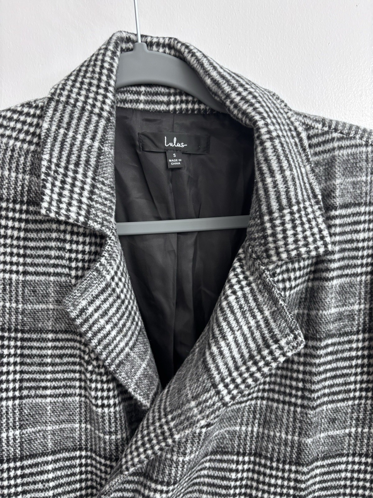 Lulus Gray Long Buttoned Collared Jacket Pockets … - image 2