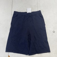 H M Navy Blue Drawstring Knit Lounge Casual Shorts Youth Boys Size 6X-7 New