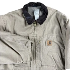 Vintage Carhartt Jacket C61 SDL Men's 2XL Jacket Y2K Duck Canvas Sherpa Lined