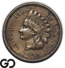 1859 Indian Head Cent Penny, Highly Collectible First Year Issue