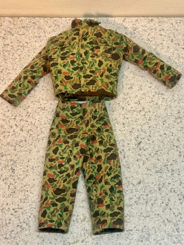 1969 Hasbro Gi Joe Thick Material Front Stitched Pocket Sabotage Camo Outfit NM