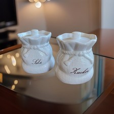 Vintage Salz & Zucker Vorratsdosen Porzellan – Landhaus Stil – 2er Set