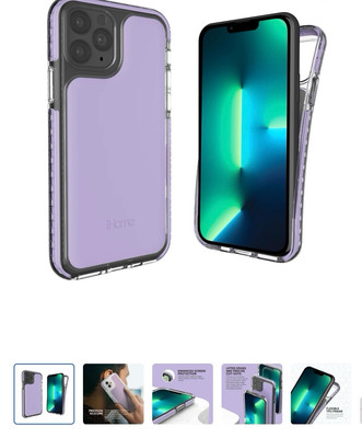 iHome Velo Silicone Impact Case for iPhone 12/12 Pro, Lavender