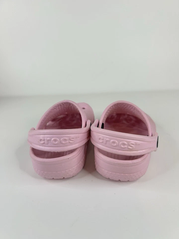 Zuecos Crocs para bebé niña color rosa goma clima cálido niño talla 2/3 Foto 4 de 4