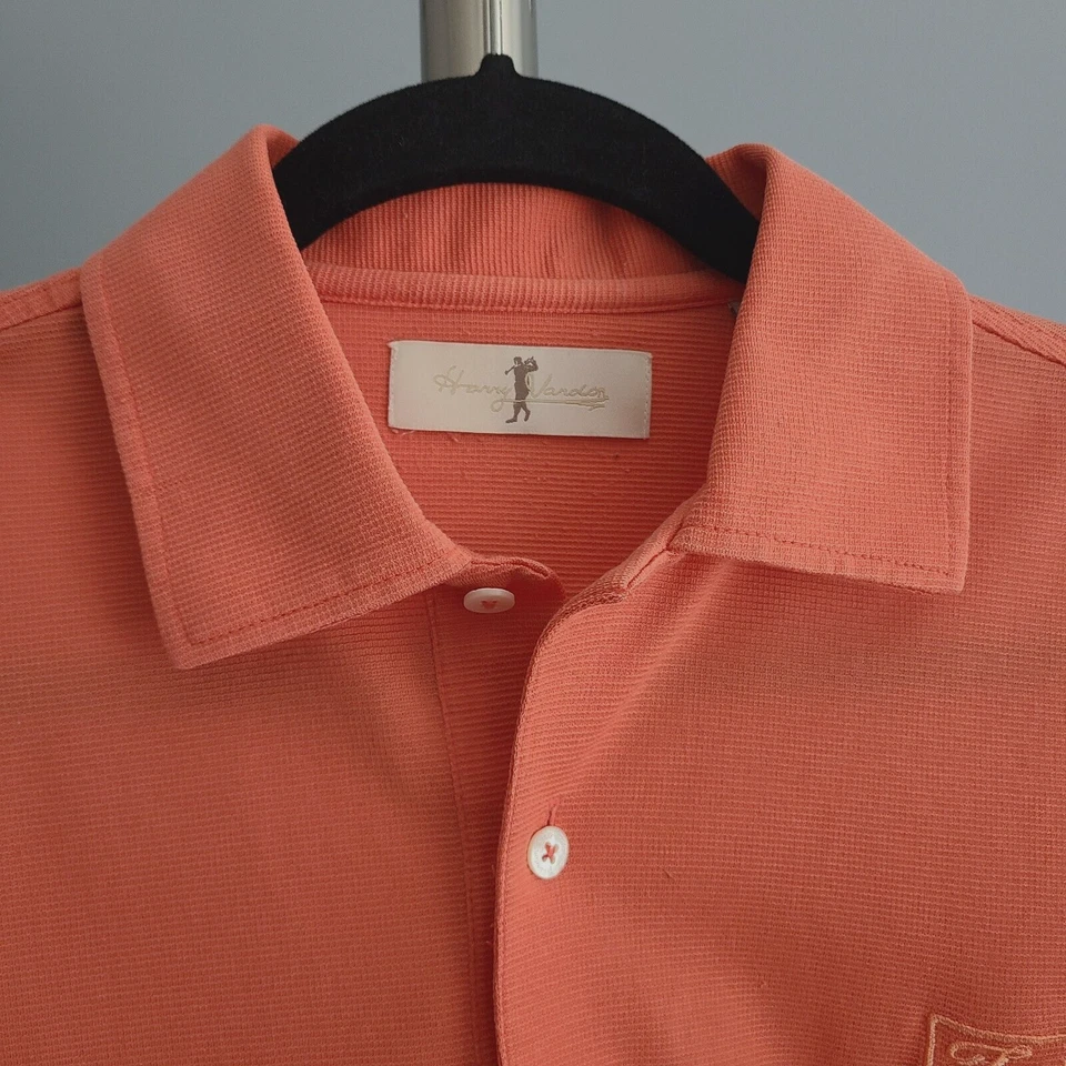 CAMISA POLO NARANJA DE GOLF HARRY VANDOR para hombre talla M Pullover Foto 3 de 4