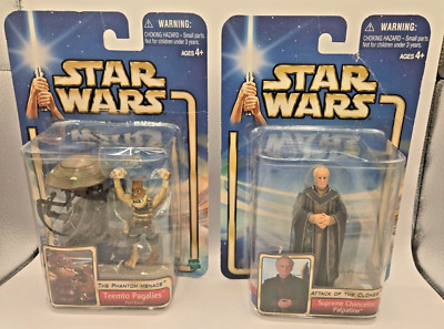 Star Wars Supreme Chancellor & Teemto Attack Of The Clones Figures #39 #46 AOTC