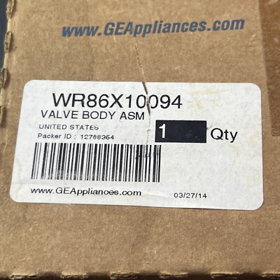 Original WR86X10094 Appliance Electrical Valve Body Assembly