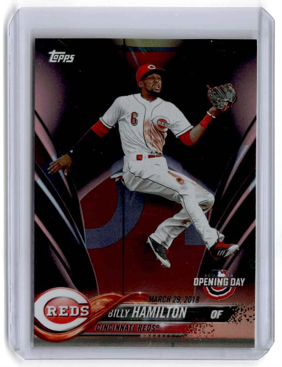 2018 Topps Opening Day Purple Foil Billy Hamilton Cincinnati Reds #34