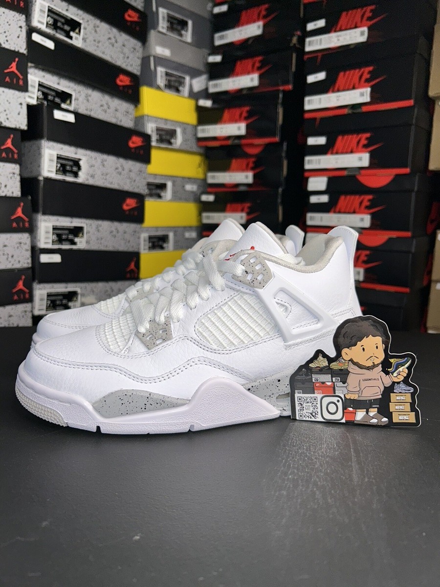 Size 5.5 - Jordan 4 Retro Mid White Oreo for sale online | eBay