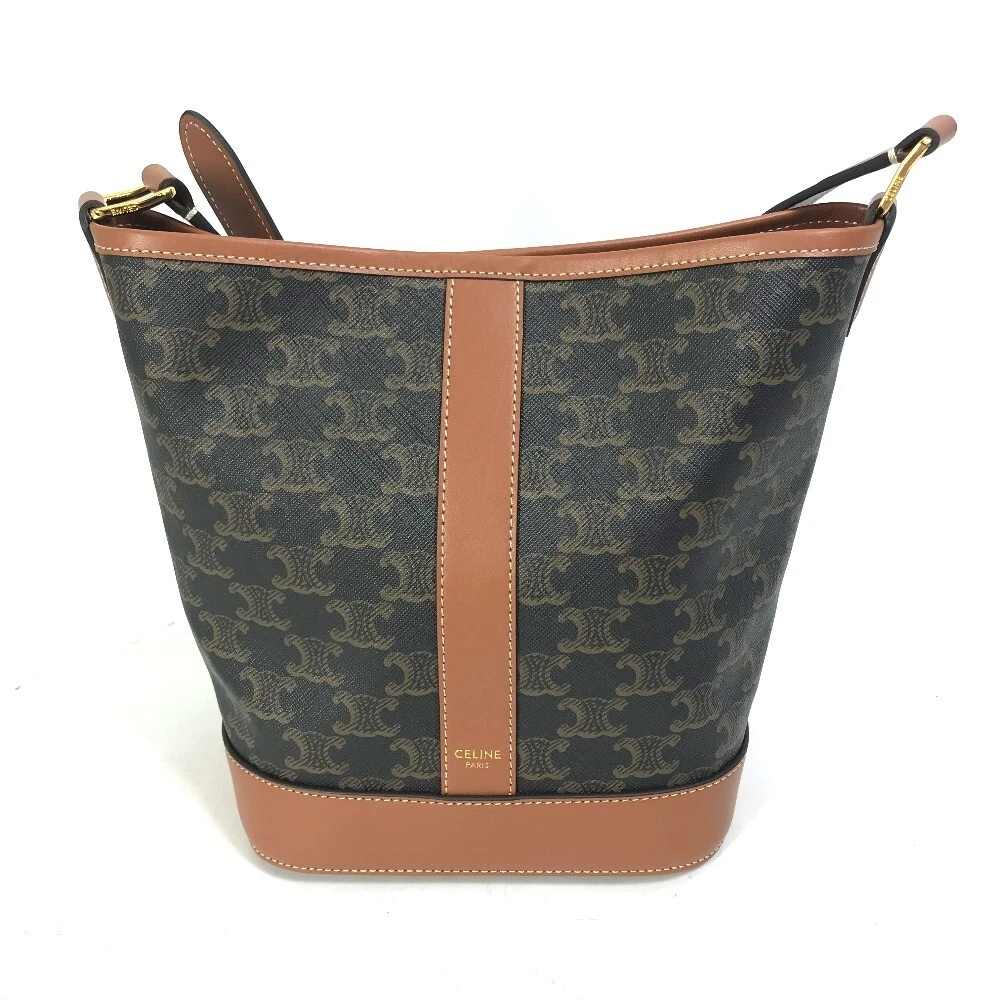 Celine Triomphe Canvas Small Bucket