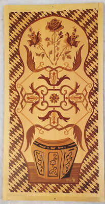 Intarsien Bild, echte Handarbeit, 46 x 90 cm, Unikat