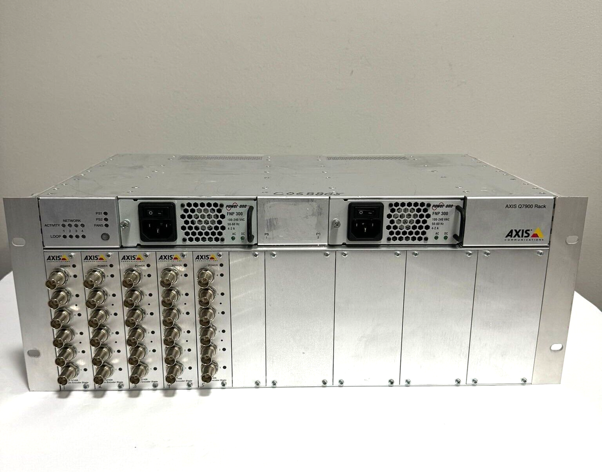 Axis Rack Network Video Server Q7900 w/5 X Axis Q7406 Encoder Blades