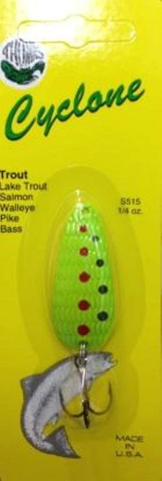 Thomas Lures Cyclone 1/4 oz aparejos de pesca de trucha cuchara oscilante elección de colores Foto 2 de 2