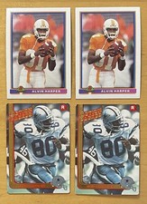 Alvin Harper Rookie Lot Of 4 1991 Bowman & 1991 Action Packed Dallas Cowboy NMMT