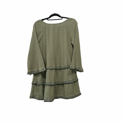 Soft surroundings sage green Short flowy fringe detail dress size Small | eBay Soft surroundings sage green Short flowy fringe detail dress size Small | eBay