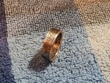 New York Handcrafted Washington Quarters coin ring, size 7  2001