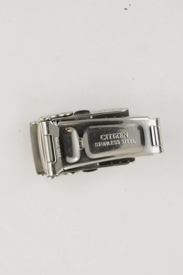 Citizen Men Watch Buckle Clasp Silver Replace Parts Push Button