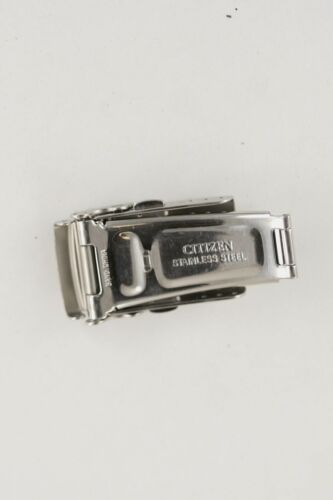 Fermoir boucle montre homme Citizen argent pièces de rechange bouton poussoir serrure réparation 18 mm - Photo 2 sur 4