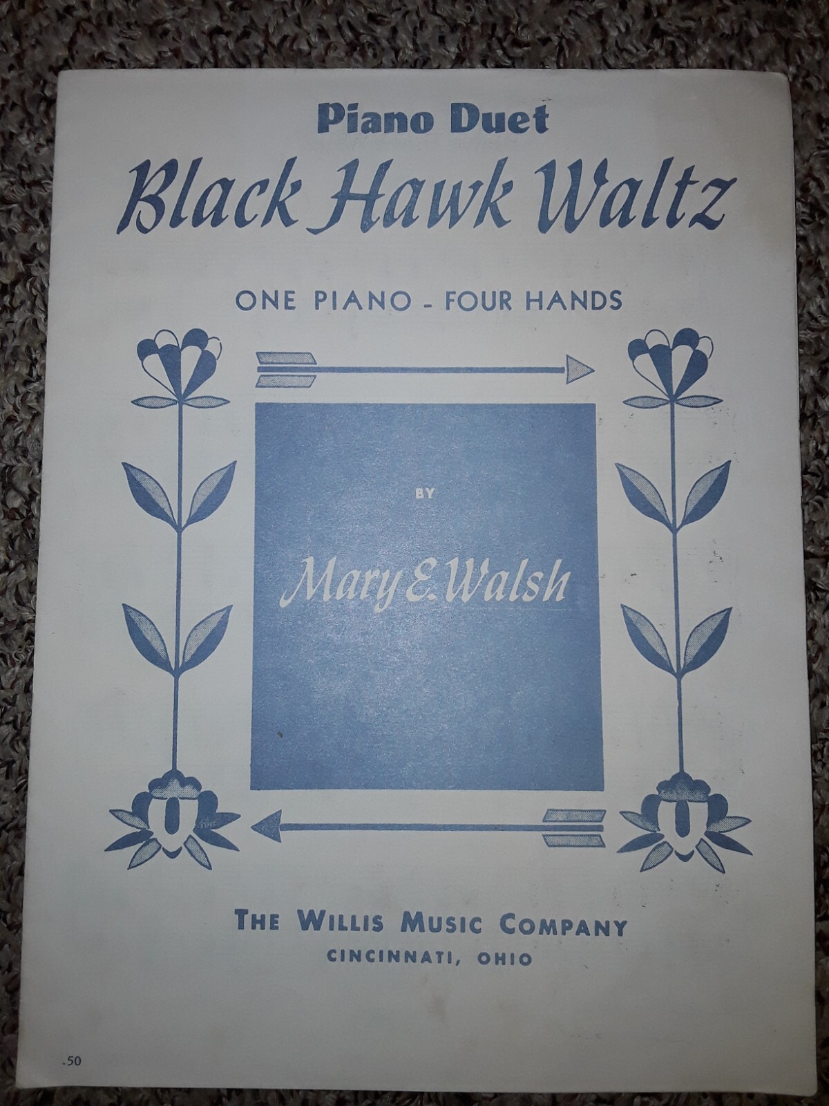 PIANO DUET " BLACK HAWK WALTZ " SHEET MUSIC eBay