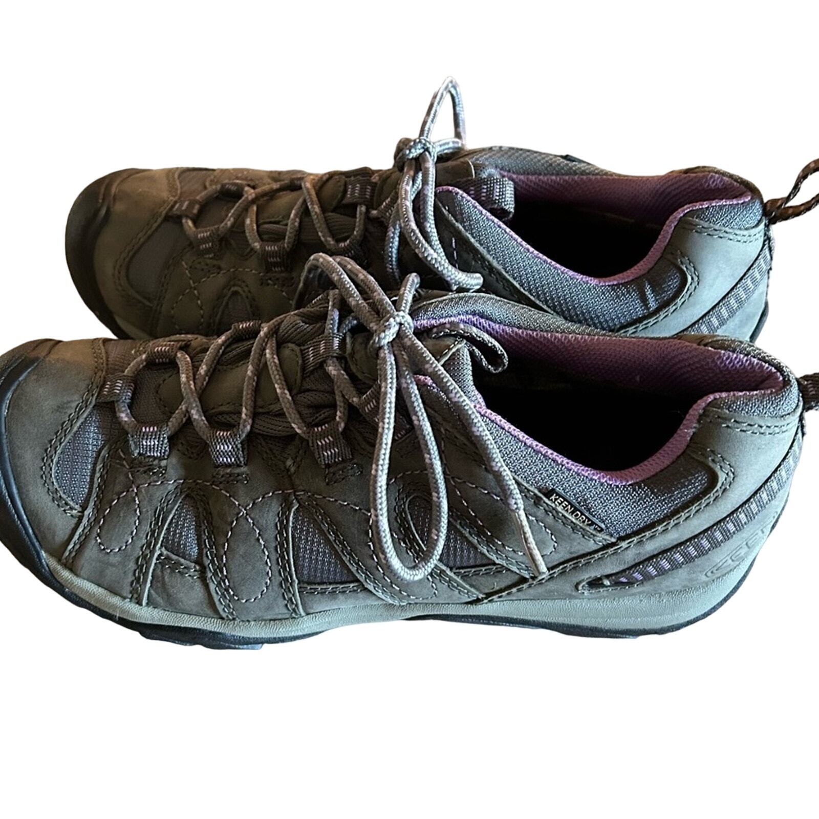 Scarpa donna Keen Dry taglia 9 5 escursionismo bassa impermeabile trail grigio lavanda