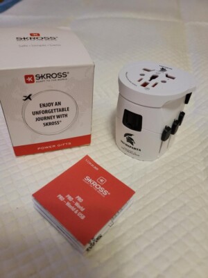 Skross World Travel Adapter Pro 3 pole Works 150 Countries 2500W 2.5A -ULN NEW