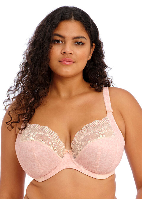 Elomi Plunge Bra Lucie Pale Blush Sizes 32 34 36 38 40