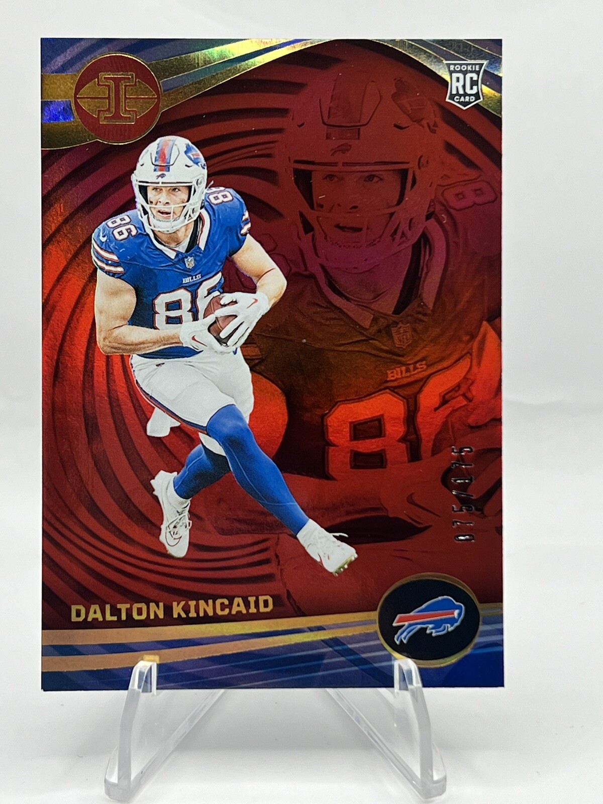 2023 Panini Illusions #13 Dalton Kincaid Red Trophy Collection #/175 Bills