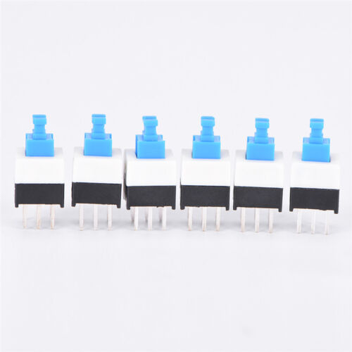 20pcs 7*7mm PCB 6 Pin Push Tactile Power Micro Switch Self Lock On/Off_ch - Picture 1 of 7
