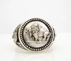 Buffalo US Nickel design Sterling Silver signet ring