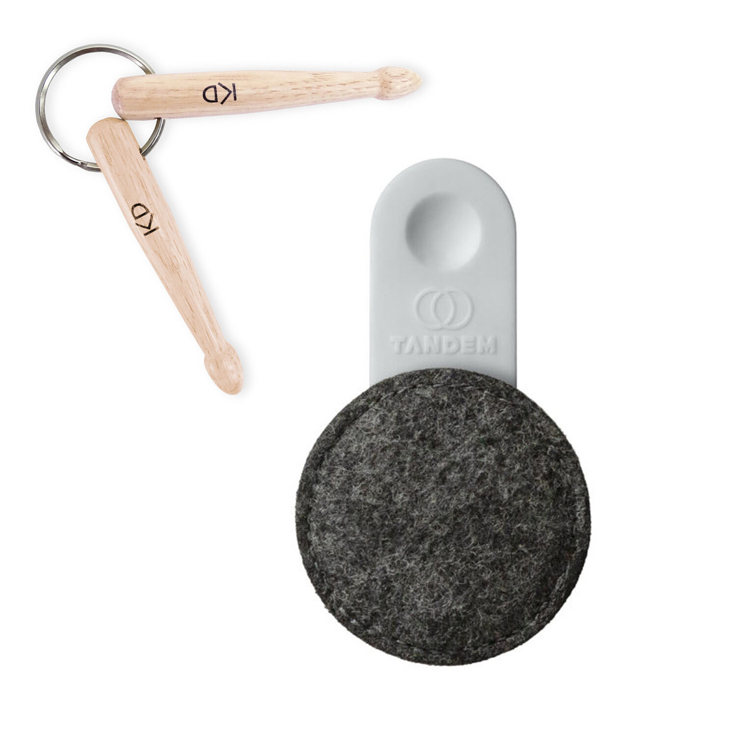 Тандемные барабаны DR-F40-GRY Drops 40g Schlagzeug Dämpfer Pad + Schlüsselanhänger