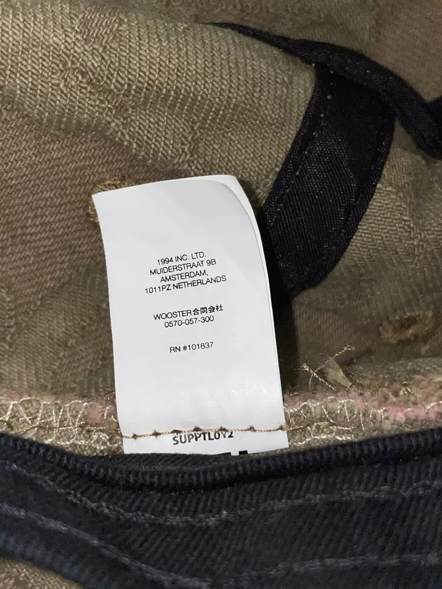 Supreme Fat Tip Jacquard Denim Crusher (Olive) Size M/L Spring
