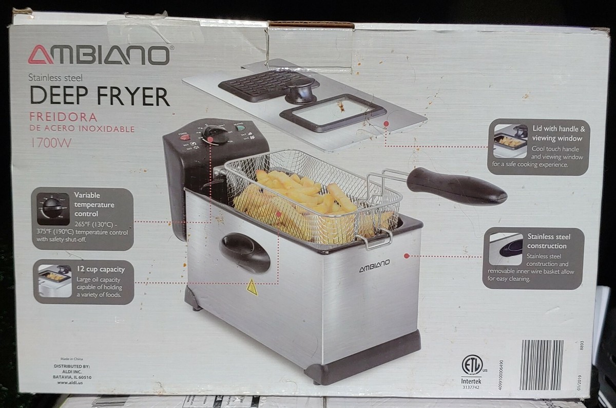[極美品]　Abu amassadurn7000i AMBIANO Deep Fryer Stainless steel 1700W 12 cup capacity Lid with
