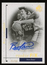 Bill Laimbeer 2011-12 SP Authentic Rookie FX Auto Serial #d 21/50 Notre Dame