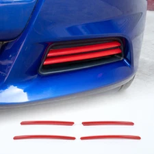 RED ABS Front Bumper Side Trim Cover For Dodge Charger 2015+ 4pcs Accessories