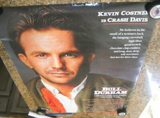 VINTAGE BULL DURHAM BASEBALL MOVIE POSTER 28X42 CRASH DAVIS 