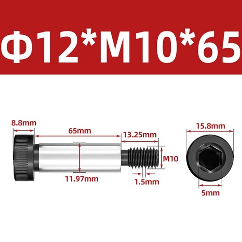 Grade 12.9 Legierter Stahl Sechskantschraube erhöhte Schulter gleiche Höhe Begrenzungsschraube M5 - Bild 105 von 246
