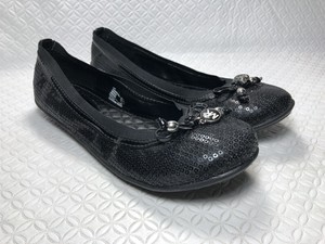 black sequin flats