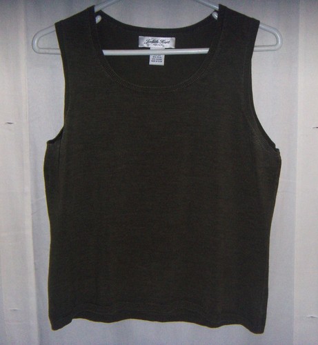 Judith Hart 2 pc silk blend sleeveless top with crochet short jacket Women's L - Picture 4 of 8