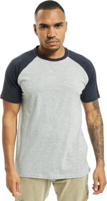 Urban Classics Men's Raglan Contrast Tee T-Shirt, Grey/Navy, XXL