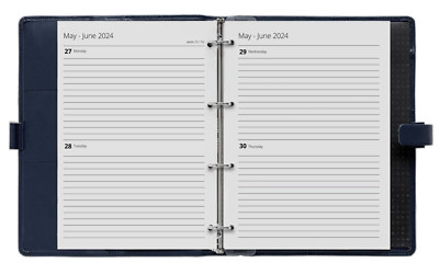 A4 Mine 2026-2027 für große Organizer | 2 Tage pro Seite | passend für Filofax