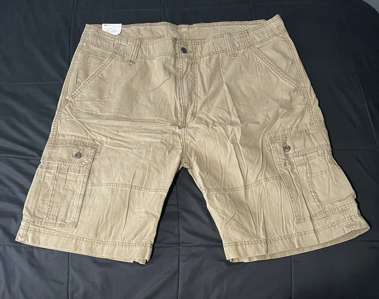 Levi's Cargo Shorts Mens Sz 42 Brown Tan Hiking Cotton White Tab