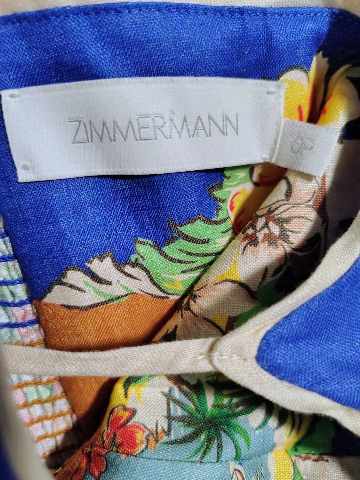 Zimmermann Alight Picnic Dress Nautical Map Size 0P *The White Lotus*