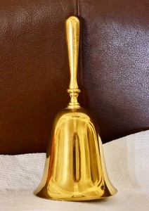 Brass Shinny Hand Hold Solid *' Vintage Style "BELL" Ring Tone works fine.