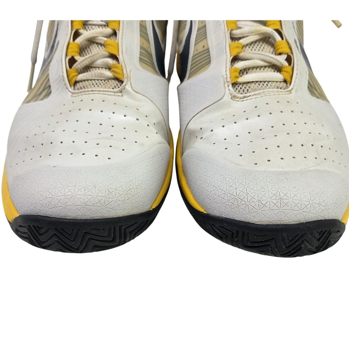 Nike Lunar Vapor 8 Tour Roger Federer White Yellow Men\'s‎ Sz 11 429991-100 NICE 2011 Roger Federer Dual-Signed Australian Open Worn Shoes  main image 4
