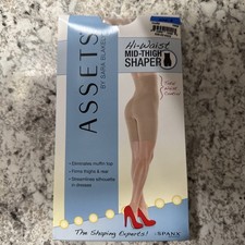 ASSETS by Sara Blakely SPANX High-Waist Mid-Thigh Shaper Size 4 Nude 166B