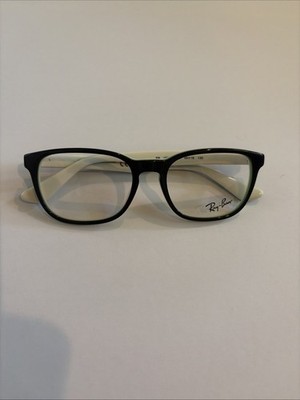RAY-BAN RB 1592 3820 BLACK WHITE GREEN AUTHENTIC FRAMES EYEGLASSES 46-16