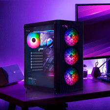 X921 Mesh Airflow ATX Mid Tower Gaming PC Case, 6X 120Mm Static RGB Color Fans P