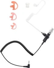 commountain 3.5mm Listen Only Earpiece Compatible with Speaker Mic, White 