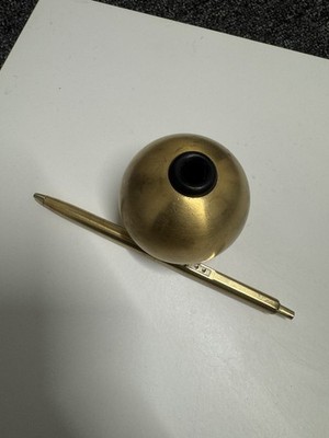 Paper Mate Stift Goldfarben Doppelherz mit Ständer. Limitierte Auflage Vintage 
