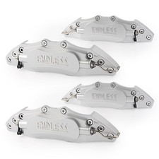 Universal Style Front Brake Caliper Cover 4pcs Silver 10.5 Metal 3d Endless